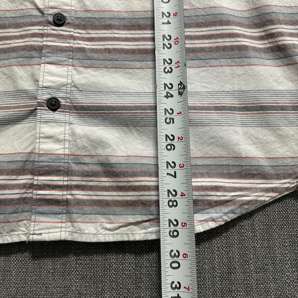 Columbia Mens Short Sleeve Button Up Shirt Lot 2 Plaid Striped Cotton Green M - Picture 5 of 10